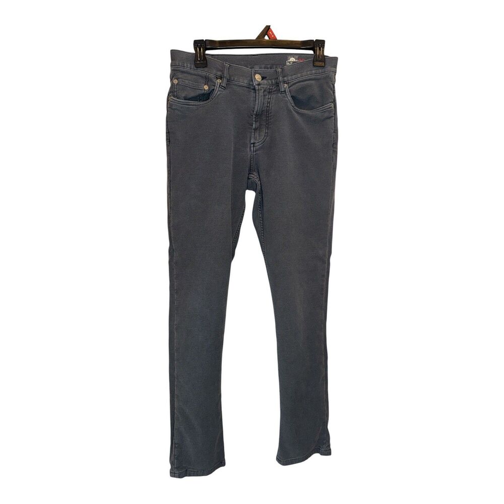 Faherty Men’s Pants 30x29 Stretch Terry 5 Pocket Jean Soft Cotton Dark Gray